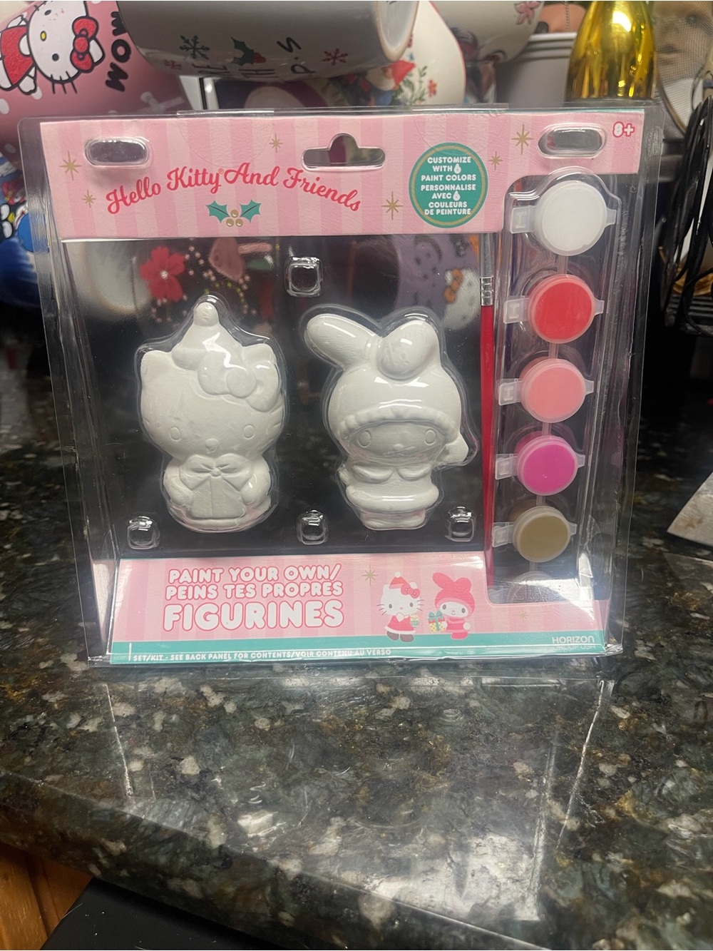 Hello Kitty Paint Your Own Figurines Kit - White, Pink, Gold